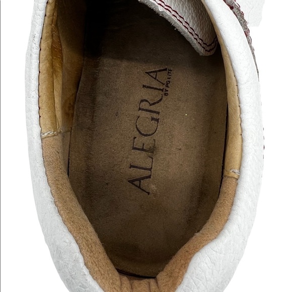 Alegria Men’s Alex White/Red Leather Nursing Professional Working Lace Up Shoes - Picture 13 of 16